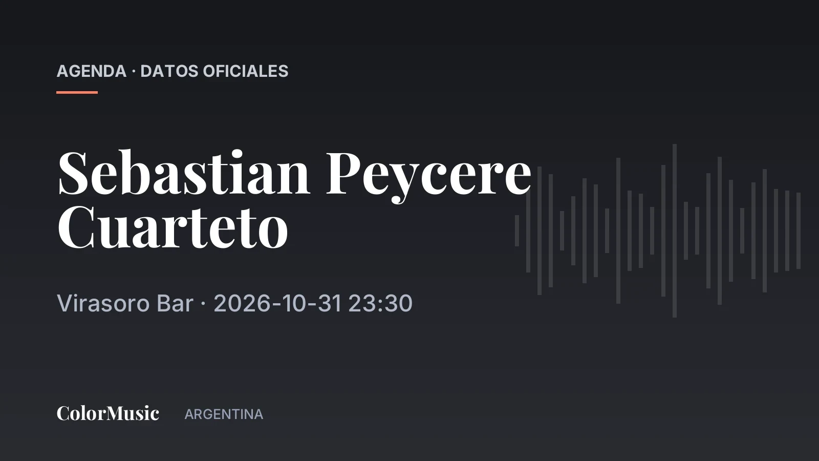 Sebastian Peycere Cuarteto — Virasoro Bar