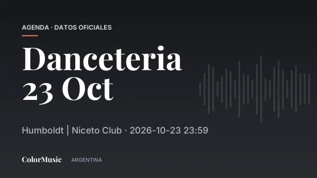 Danceteria 23 Oct — Humboldt | Niceto Club