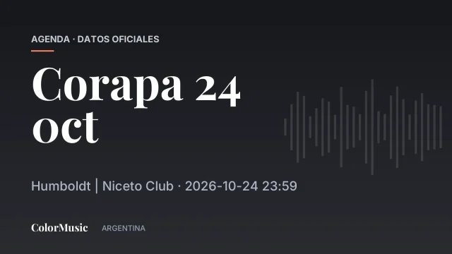 Corapa 24 0ct — Humboldt | Niceto Club