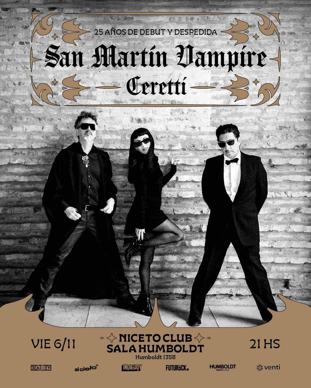 SAN MARTIN VAMPIRE + CERETTI en Humboldt | Niceto Club (+18 años) (6 de noviembre)