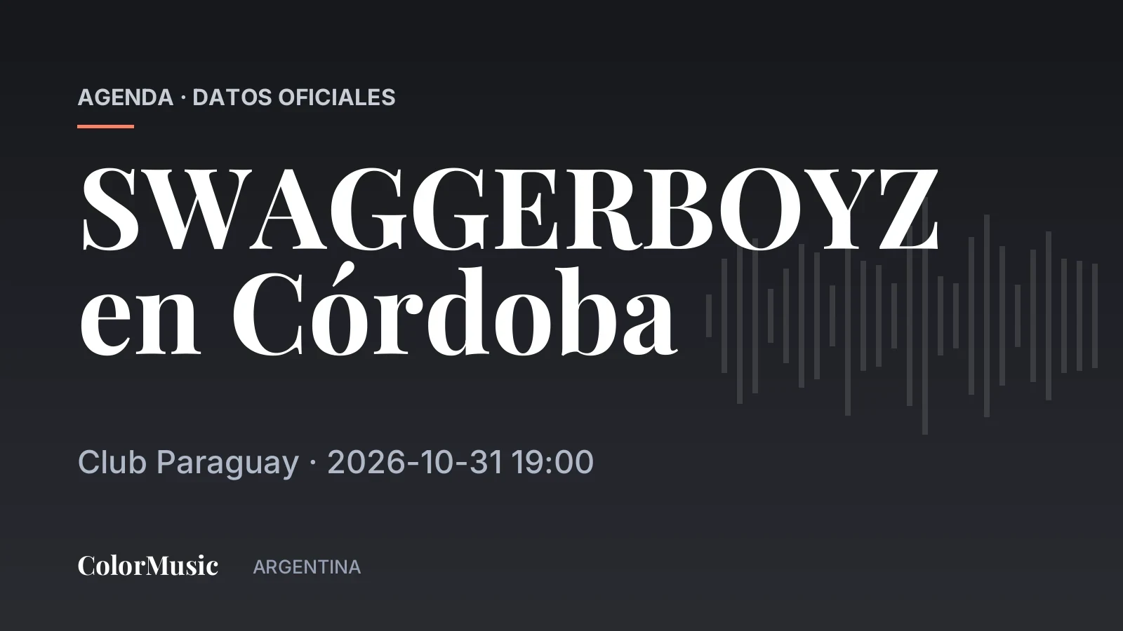 SWAGGERBOYZ en Córdoba — Club Paraguay
