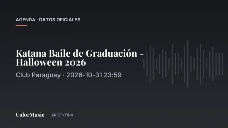 Katana Baile de Graduación – Halloween 2026 — Club Paraguay