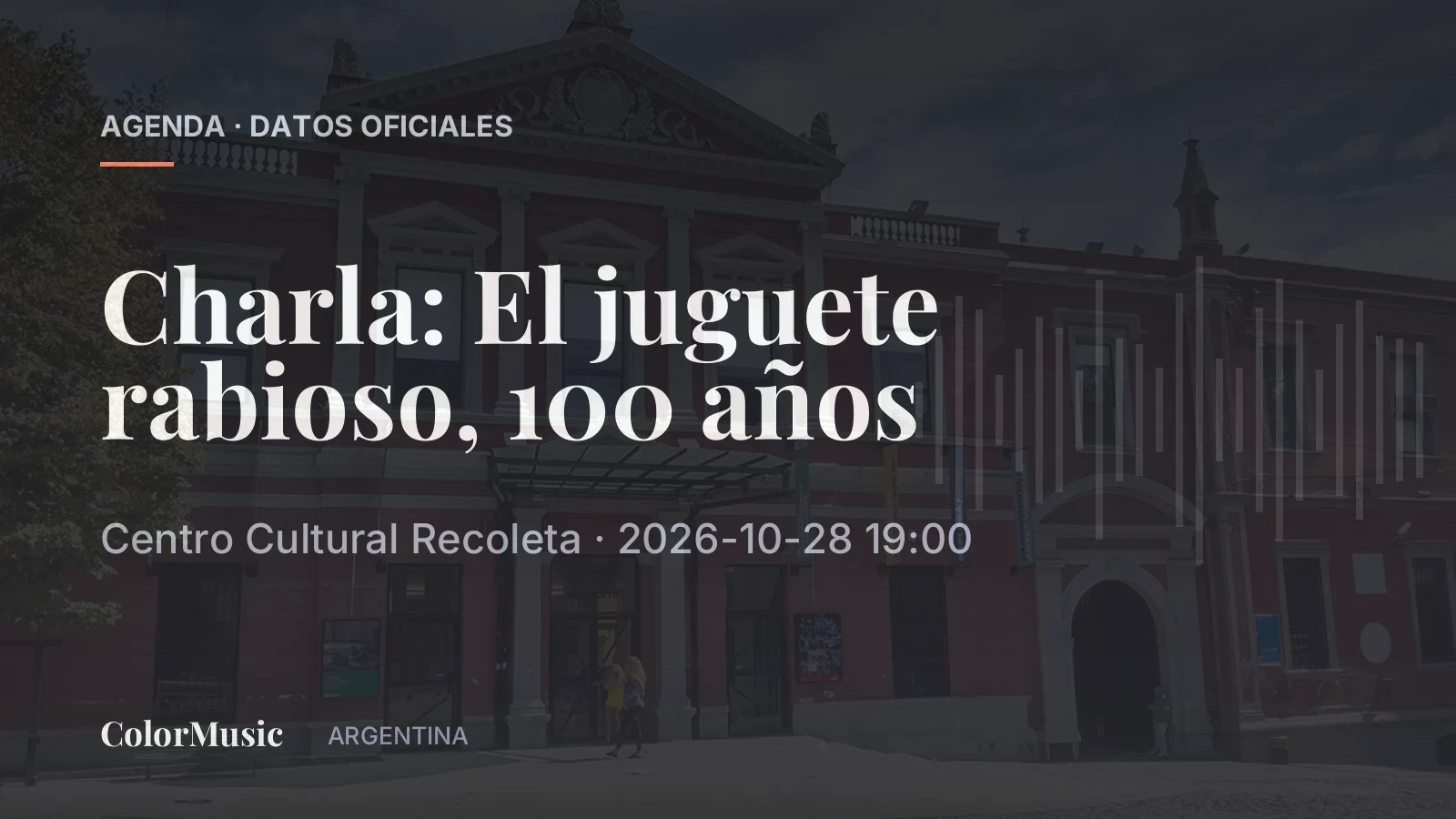 Charla: El juguete rabioso, 100 años — Centro Cultural Recoleta