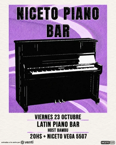 LATIN PIANO BAR 23 OCT en Niceto Bar
