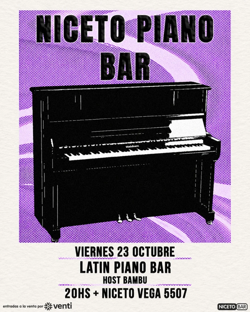 LATIN PIANO BAR 23 OCT en Niceto Bar