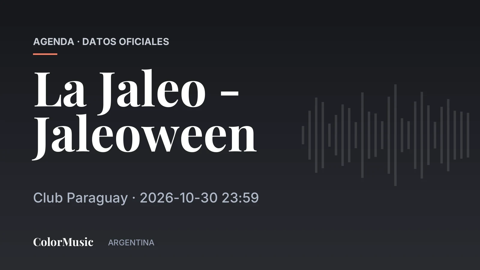 La Jaleo – Jaleoween — Club Paraguay