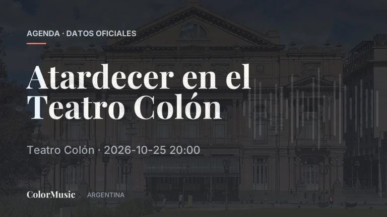 Atardecer en el Teatro Colón