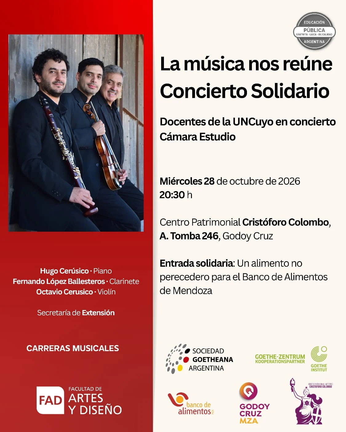 La música nos reúne – Concierto solidario — Cine Teatro Plaza