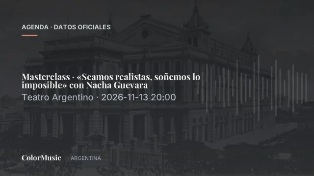 Masterclass · «Seamos realistas, soñemos lo imposible» con Nacha Guevara — Teatro Argentino