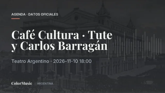 Café Cultura · Tute y Carlos Barragán — Teatro Argentino