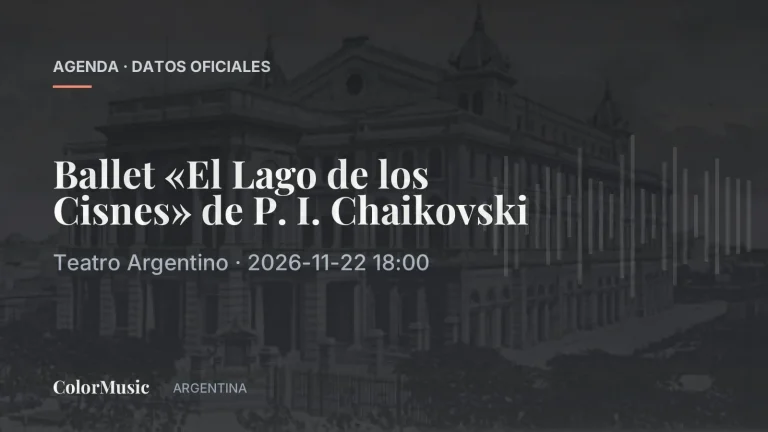 Ballet «El Lago de los Cisnes» de P. I. Chaikovski — Teatro Argentino