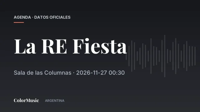 La RE Fiesta — Sala de las Columnas (27 de noviembre)