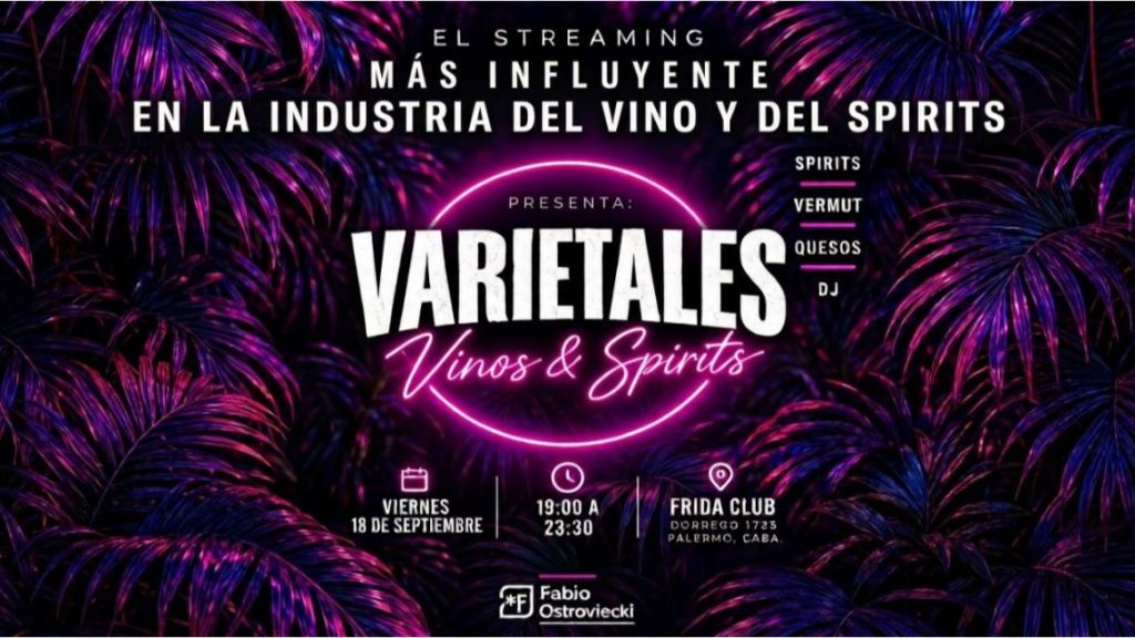 Fabio Ostroviecki lleva su streaming de vinos a eventos presenciales con Varietales