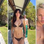 Gimena Accardi mostró sus bikinis y terminó bailando con Seven Kayne