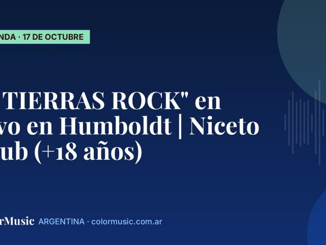 "2 TIERRAS ROCK" en vivo en Humboldt | Niceto Club (+18 años)