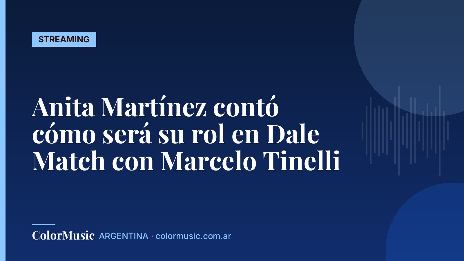 Anita Martínez contó cómo será su rol en Dale Match con Marcelo Tinelli