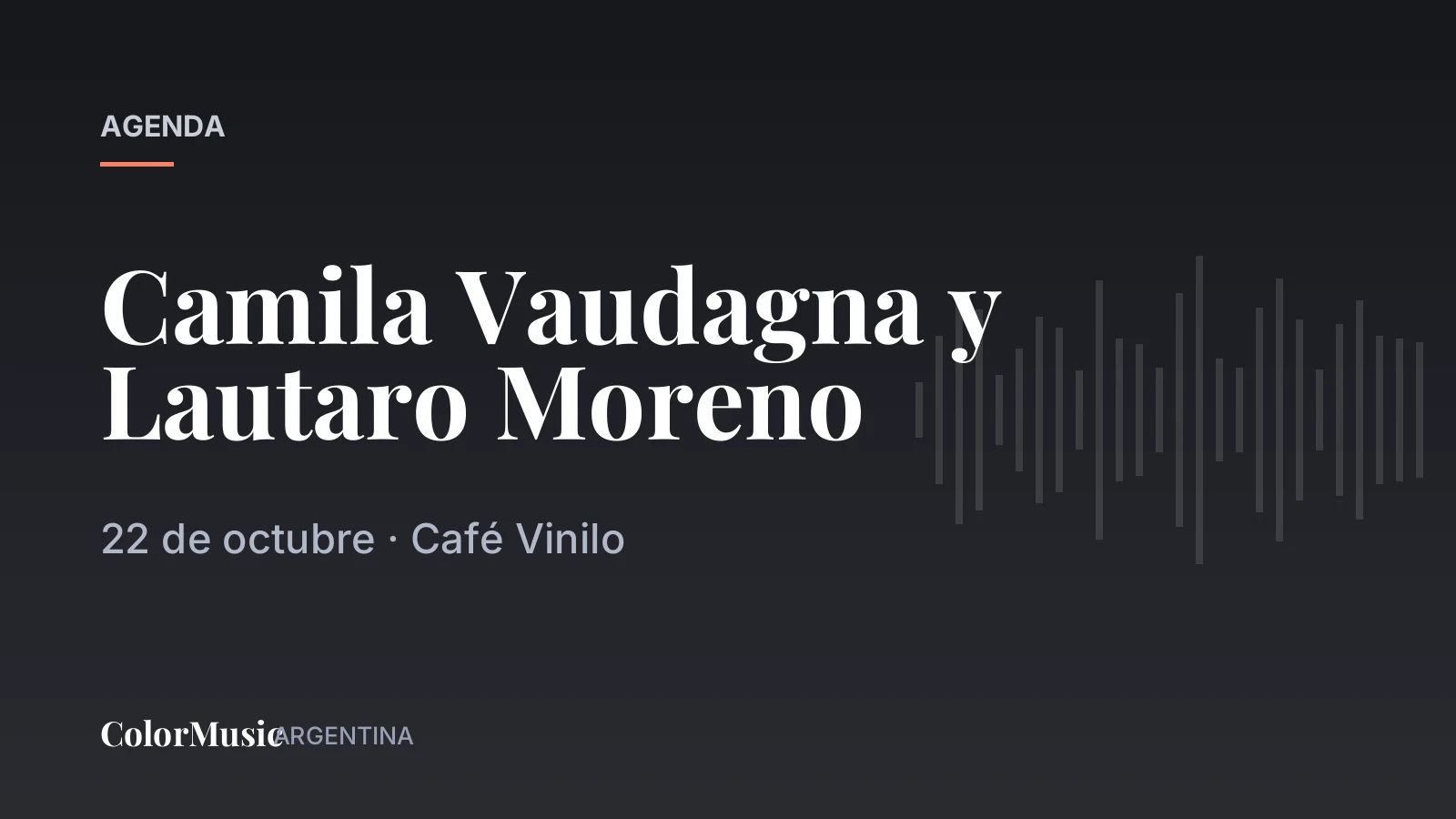 Camila Vaudagna y Lautaro Moreno — Café Vinilo