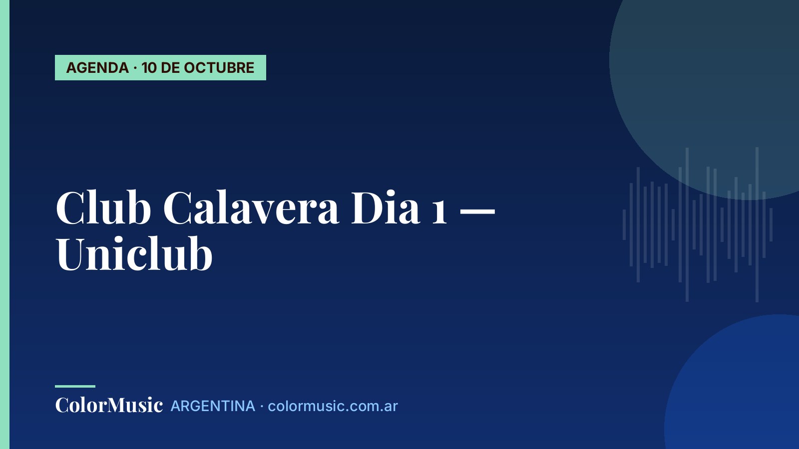 Club Calavera Dia 1 — Uniclub