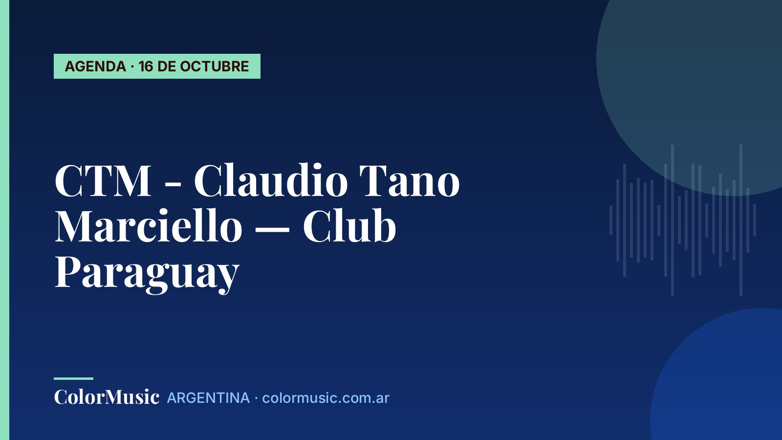 CTM – Claudio Tano Marciello — Club Paraguay