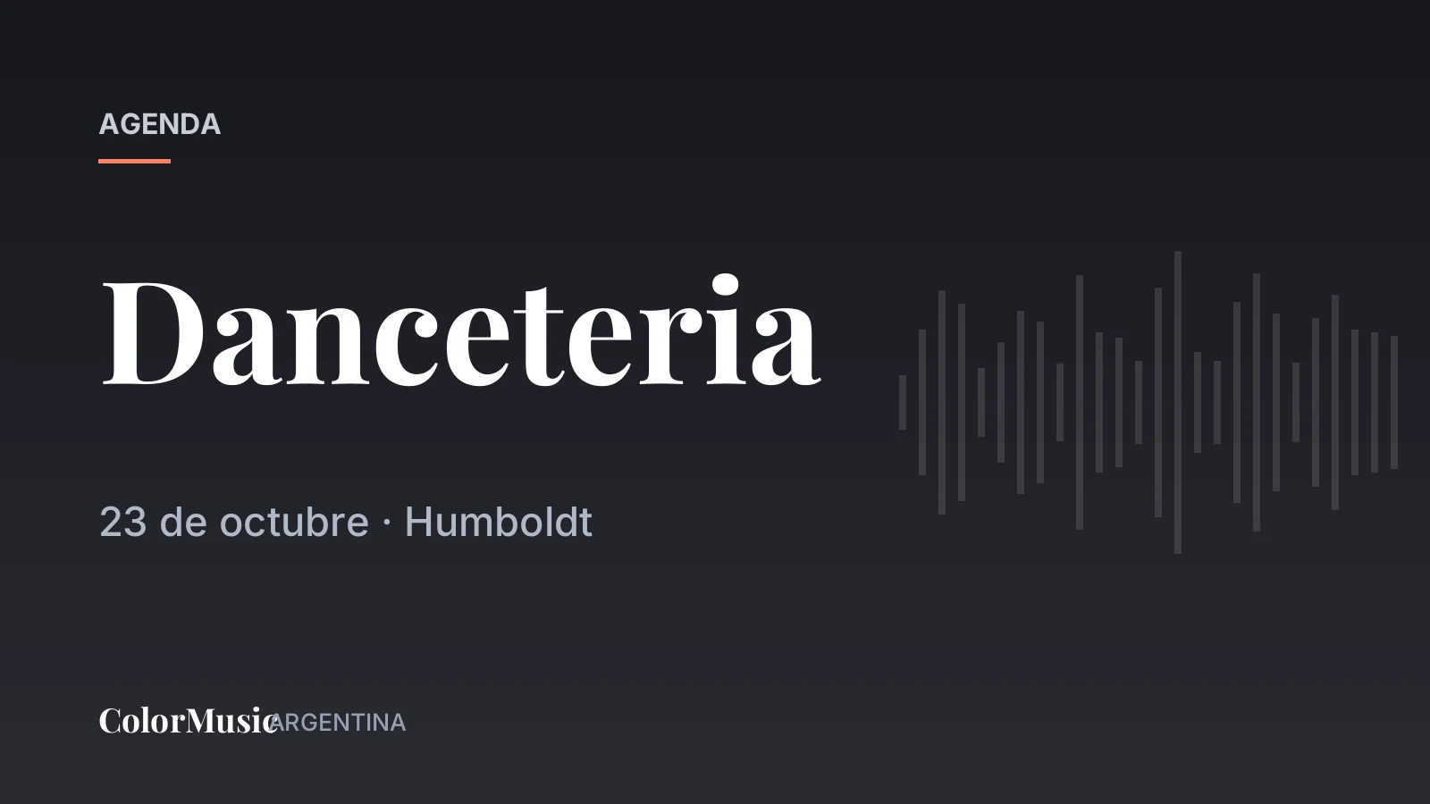 DANCETERIA 23 OCT en Humboldt | Niceto Club (+18 años)