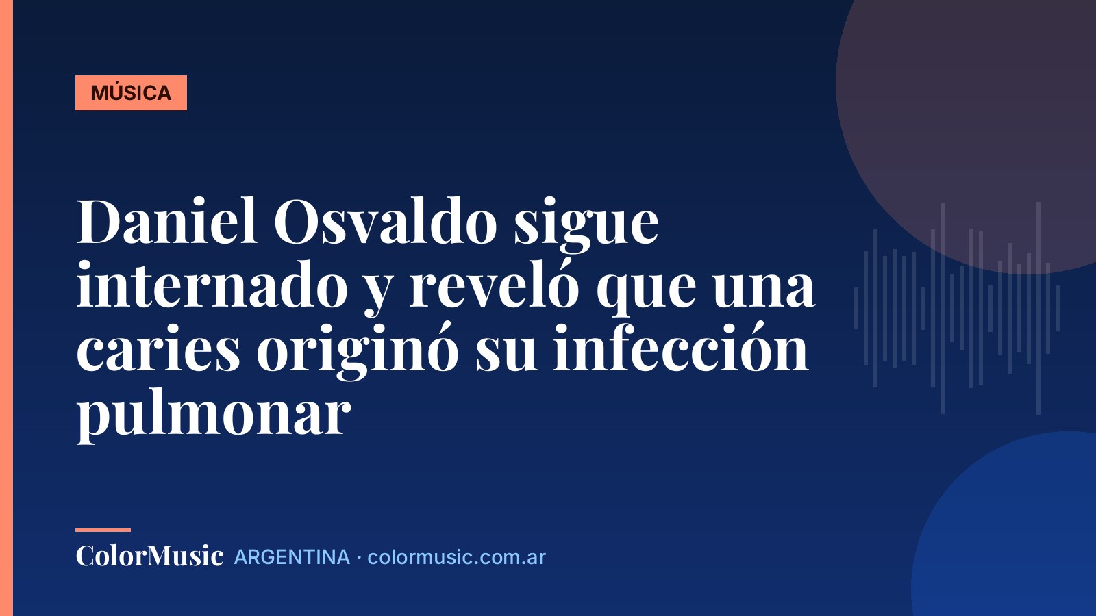 Daniel Osvaldo sigue internado y reveló que una caries originó su infección pulmonar