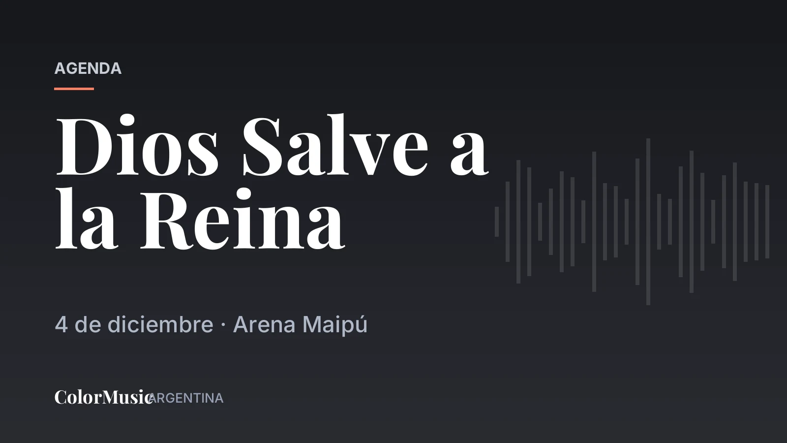 Dios Salve a la Reina — Arena Maipú