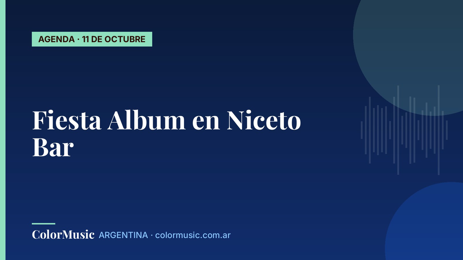 Fiesta Album en Niceto Bar