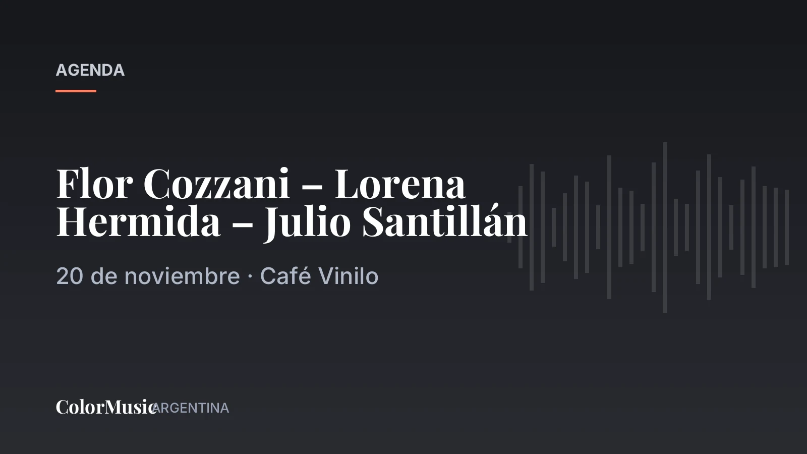 Flor Cozzani – Lorena Hermida – Julio Santillán — Café Vinilo