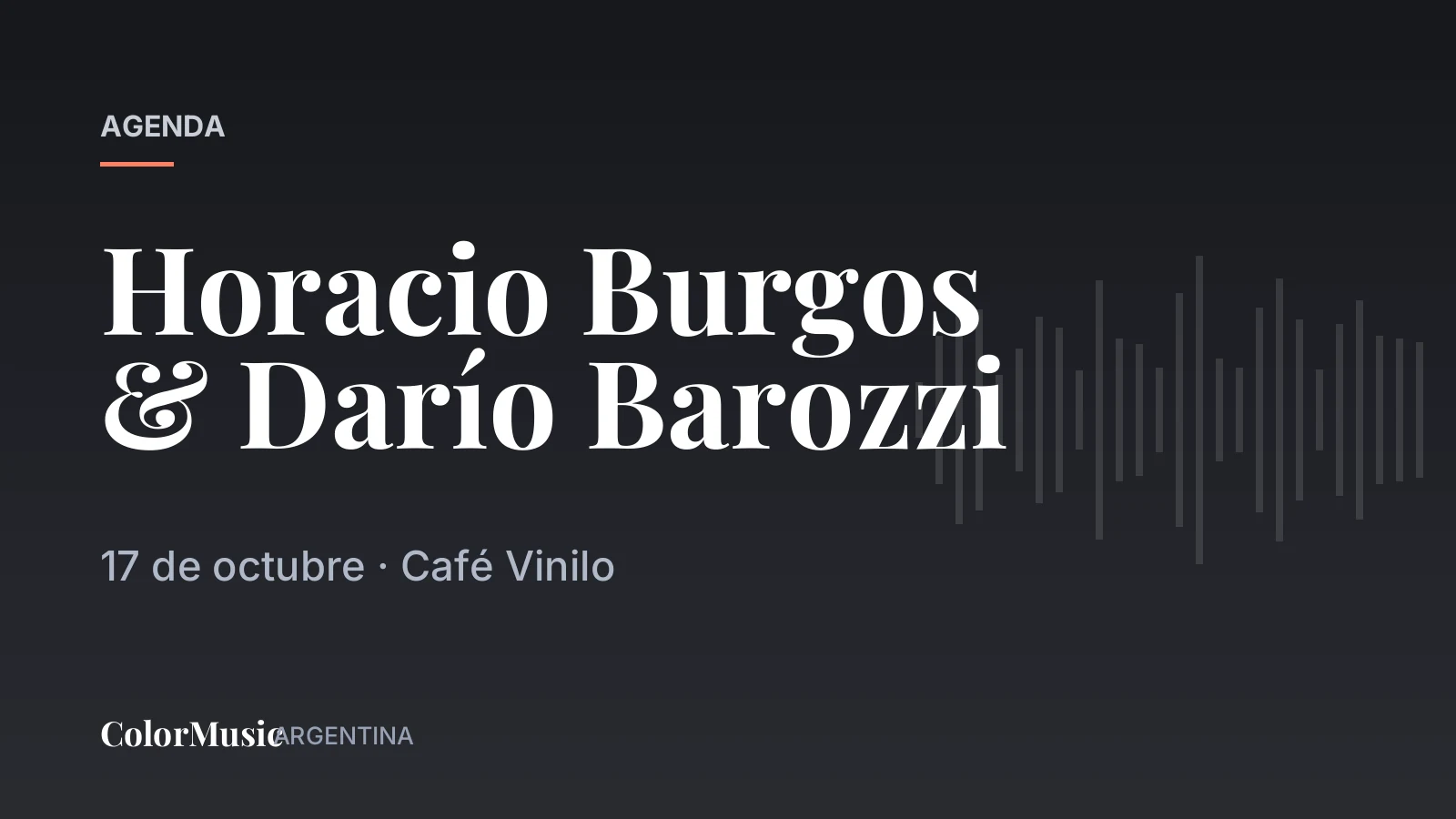 Horacio Burgos & Darío Barozzi — Café Vinilo
