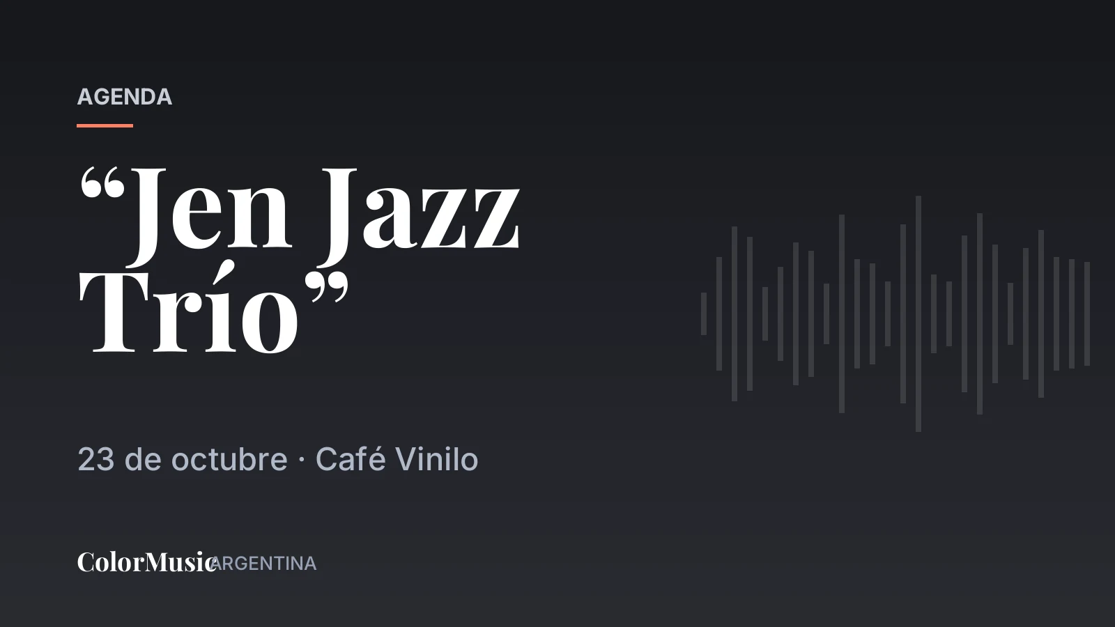 “Jen Jazz Trío” — Café Vinilo