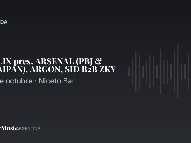 KALIX pres. ARSENAL (PBJ & TTAIPAN), ARGØN, SID B2B ZKY · ColorMusic Argentina