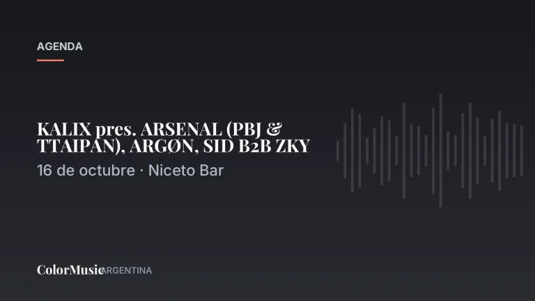 KALIX pres. ARSENAL (PBJ & TTAIPAN), ARGØN, SID B2B ZKY · ColorMusic Argentina