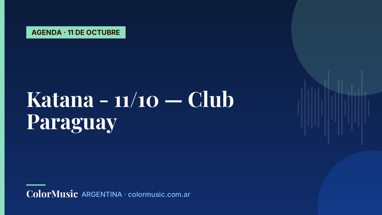 Katana – 11/10 — Club Paraguay