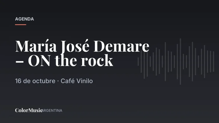 María José Demare – ON the rock · ColorMusic Argentina