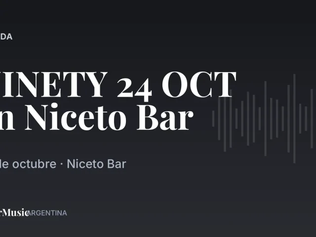 NINETY 24 OCT en Niceto Bar · ColorMusic Argentina