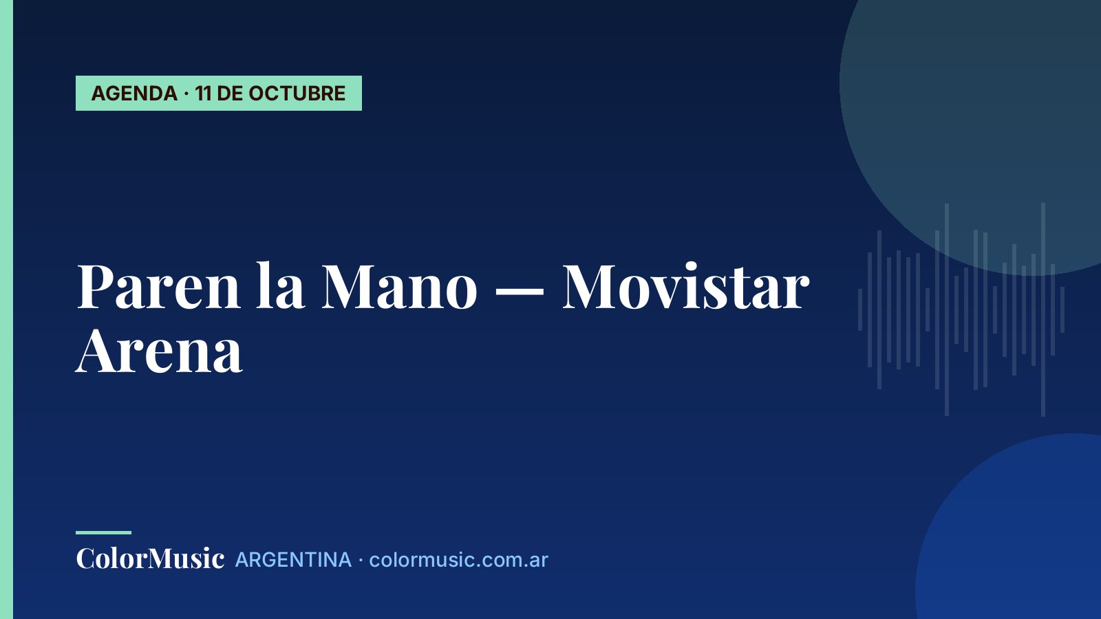 Paren la Mano — Movistar Arena