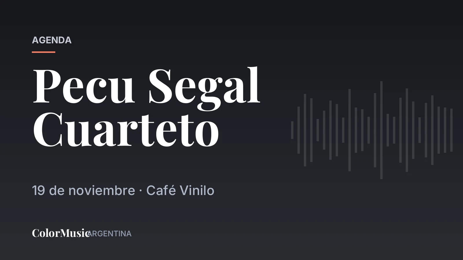 Pecu Segal Cuarteto — Café Vinilo