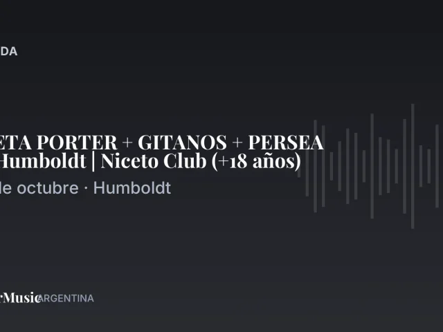 PRETA PORTER + GITANOS + PERSEA en Humboldt | Niceto Club (+18 años) · ColorMusic Argentina