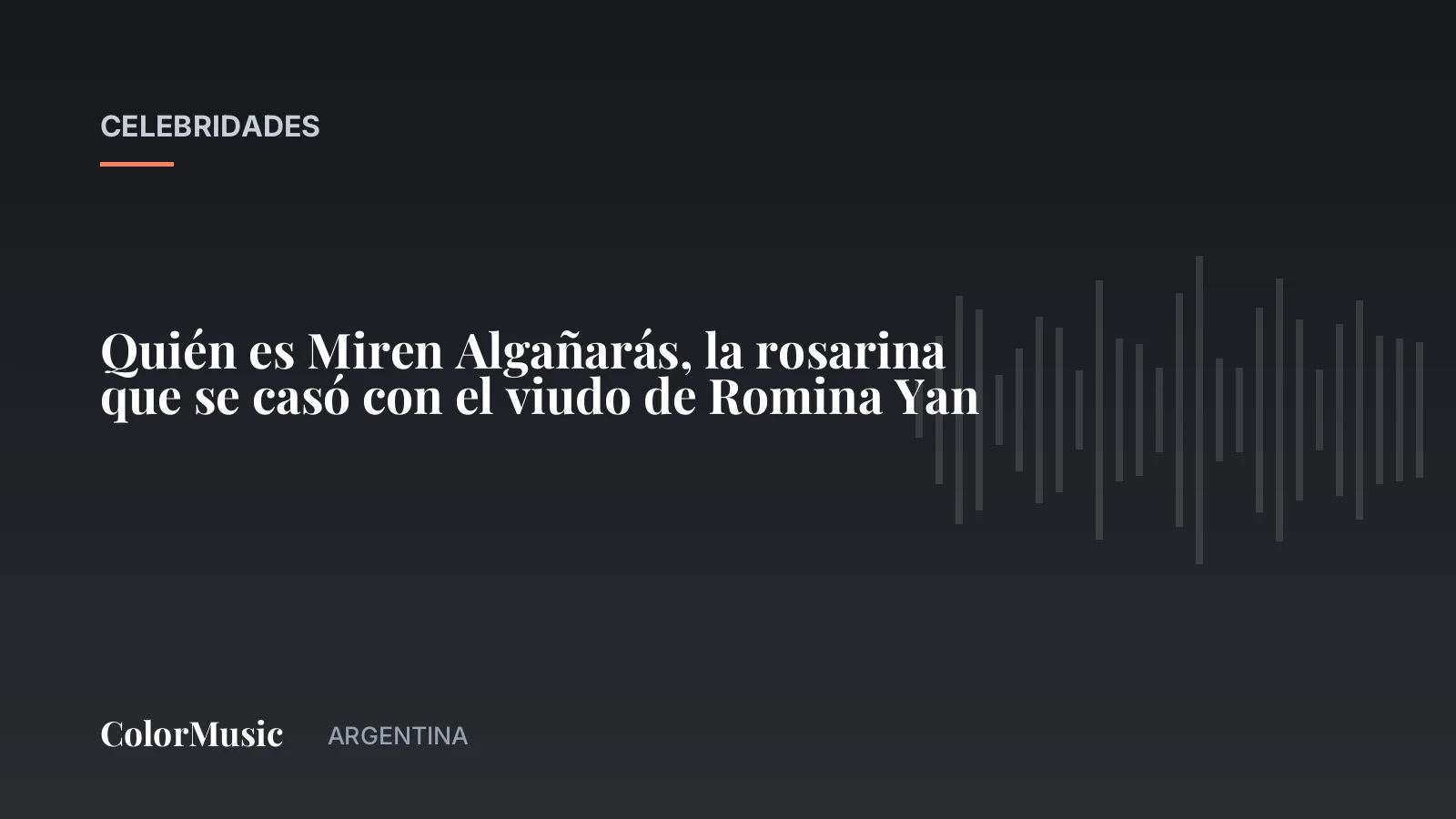 Quién es Miren Algañarás, la rosarina que se casó con el viudo de Romina Yan