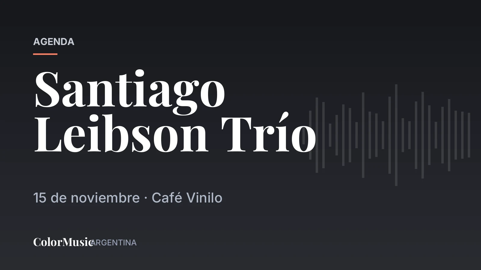 Santiago Leibson Trío — Café Vinilo