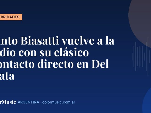 Santo Biasatti vuelve a la radio con su clásico Contacto directo en Del Plata