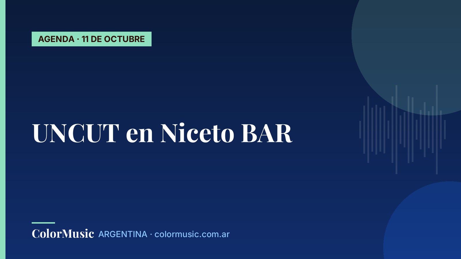 UNCUT en Niceto BAR