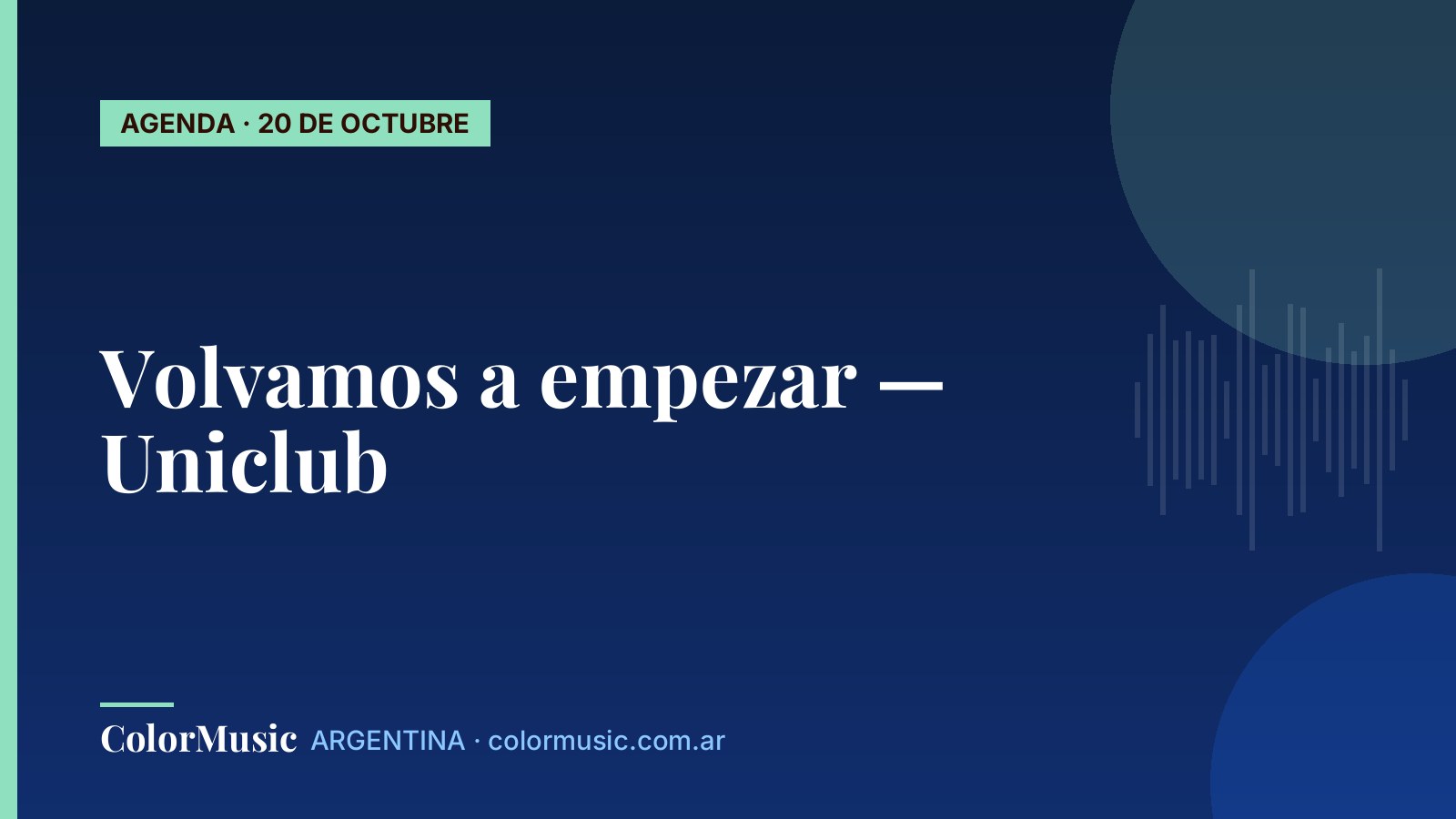 Volvamos a empezar — Uniclub